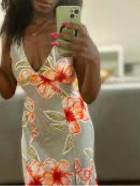 PAPER HEART FLORAL MIDI DRESS